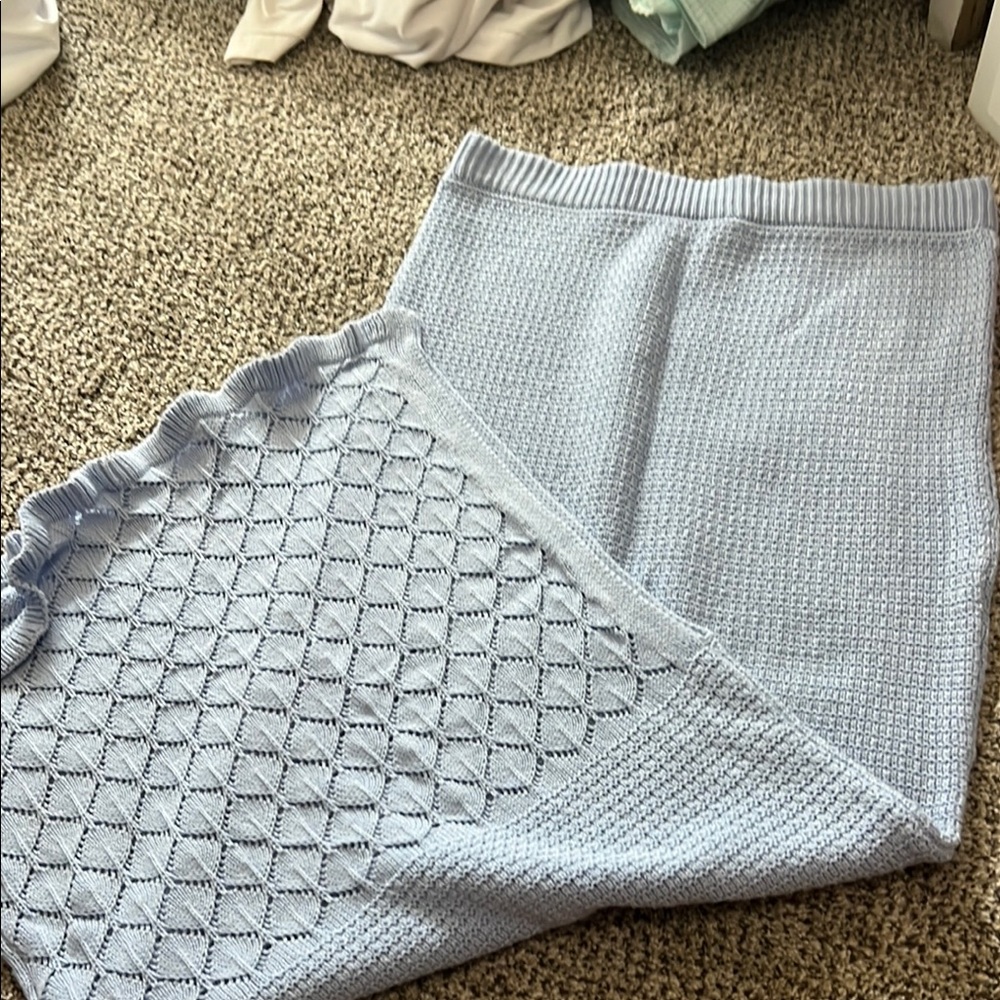 Light Blue Knit Skirt